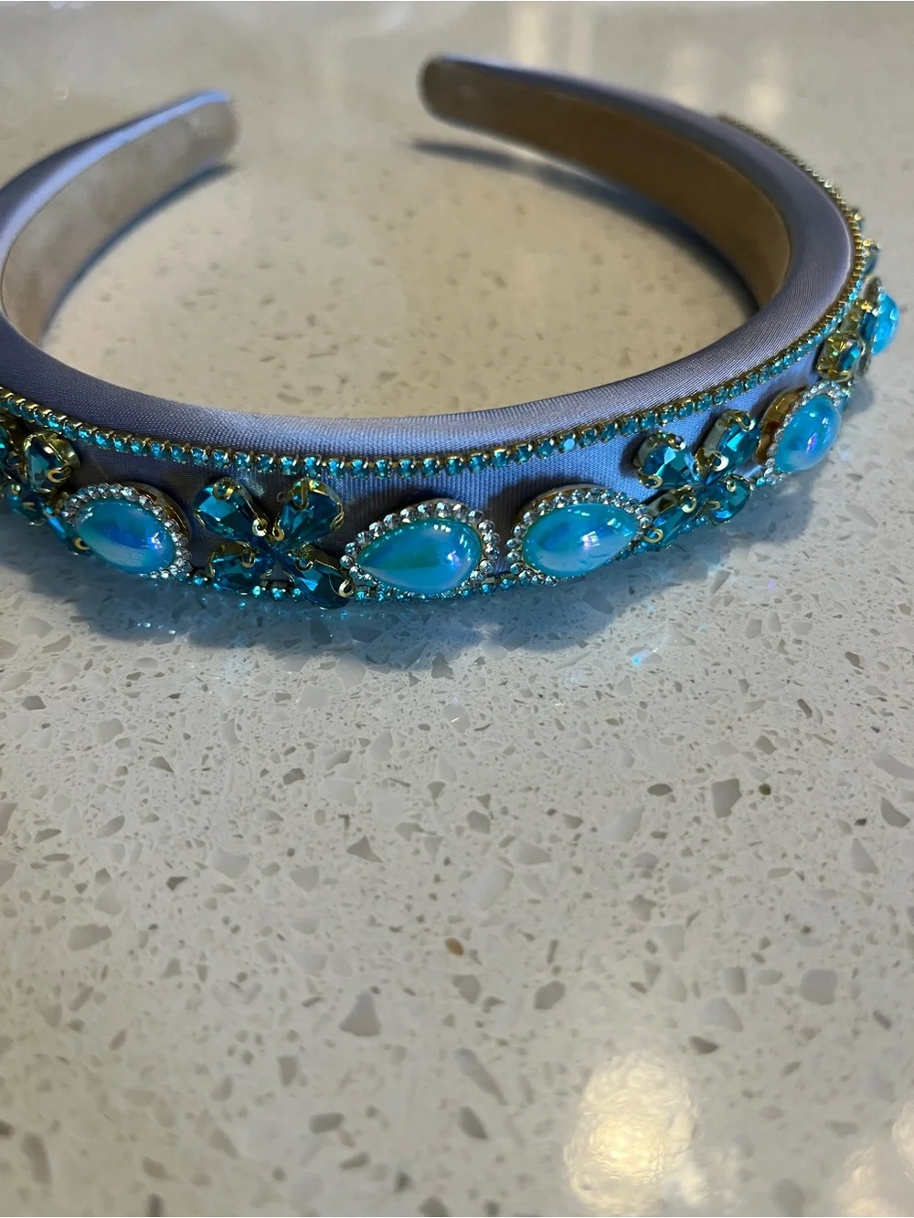 Gorgeous  blue‎ rhinestones Headband